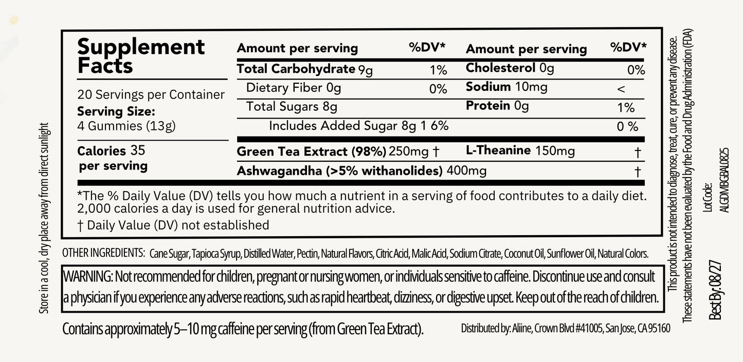 Aliine Energy Gummies for Women. Steady Focus. No Jitters. Hormonal & Metabolic Support.