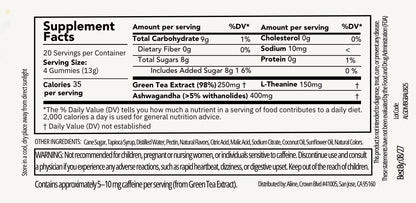 Aliine Energy Gummies for Women. Steady Focus. No Jitters. Hormonal & Metabolic Support.